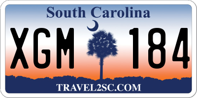 SC license plate XGM184