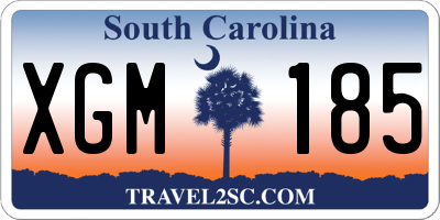 SC license plate XGM185
