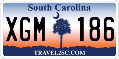 SC license plate XGM186
