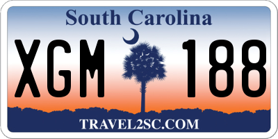 SC license plate XGM188
