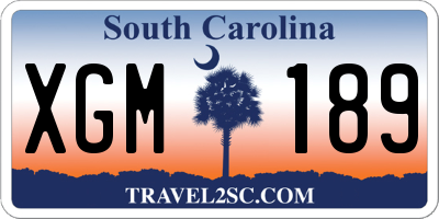 SC license plate XGM189