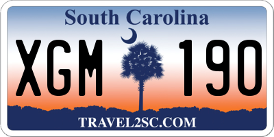 SC license plate XGM190
