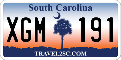 SC license plate XGM191