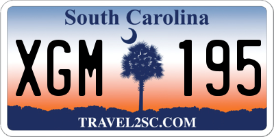 SC license plate XGM195