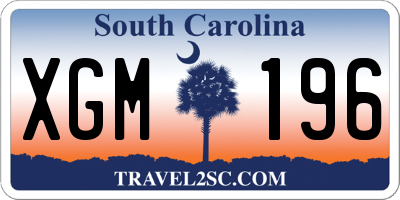 SC license plate XGM196