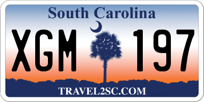 SC license plate XGM197