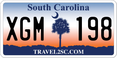 SC license plate XGM198
