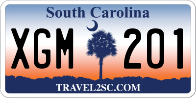 SC license plate XGM201