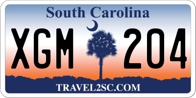 SC license plate XGM204