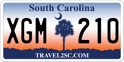 SC license plate XGM210