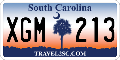 SC license plate XGM213