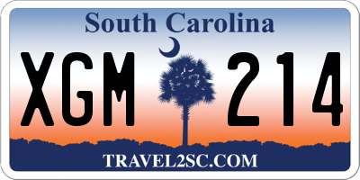SC license plate XGM214