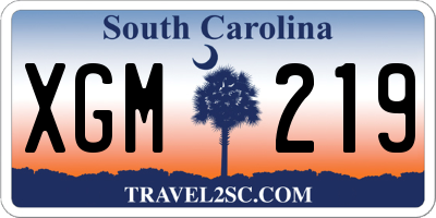 SC license plate XGM219
