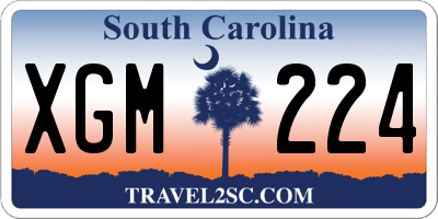 SC license plate XGM224