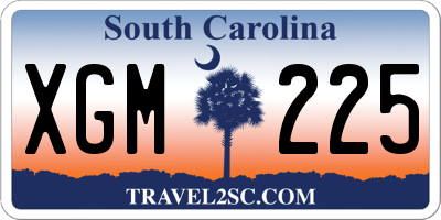 SC license plate XGM225
