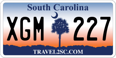 SC license plate XGM227