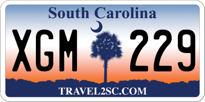 SC license plate XGM229