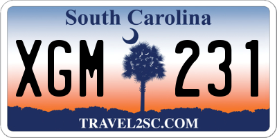 SC license plate XGM231