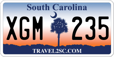 SC license plate XGM235