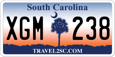 SC license plate XGM238