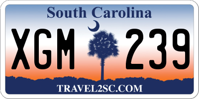 SC license plate XGM239