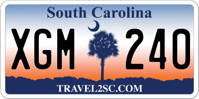SC license plate XGM240