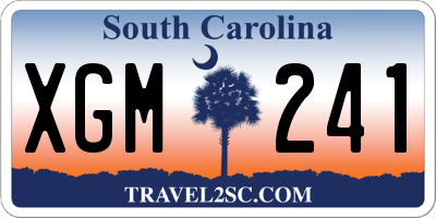 SC license plate XGM241