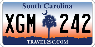 SC license plate XGM242