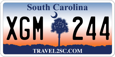 SC license plate XGM244