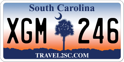 SC license plate XGM246