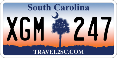 SC license plate XGM247