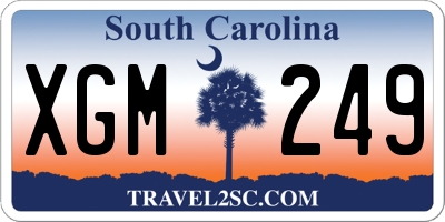 SC license plate XGM249