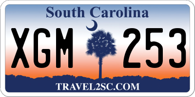 SC license plate XGM253