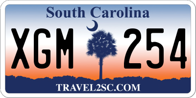 SC license plate XGM254