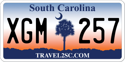 SC license plate XGM257