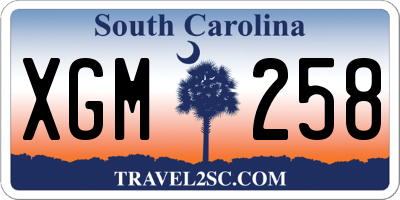 SC license plate XGM258