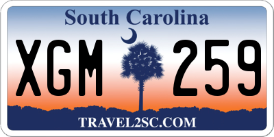 SC license plate XGM259