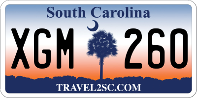 SC license plate XGM260