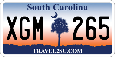 SC license plate XGM265