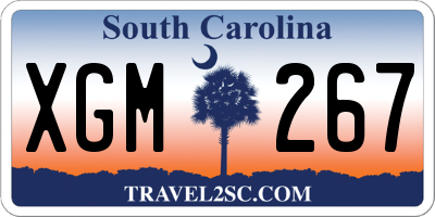 SC license plate XGM267
