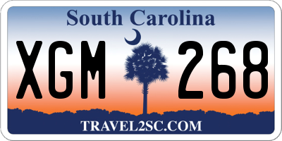 SC license plate XGM268