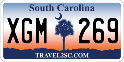 SC license plate XGM269