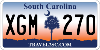SC license plate XGM270