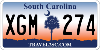 SC license plate XGM274