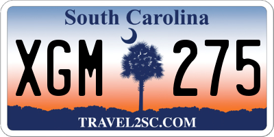 SC license plate XGM275