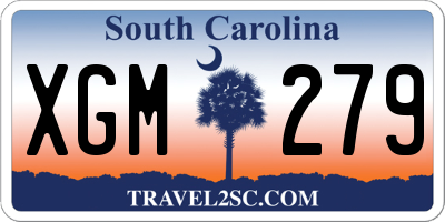 SC license plate XGM279