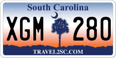 SC license plate XGM280