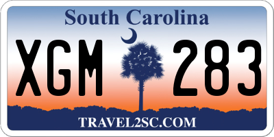 SC license plate XGM283