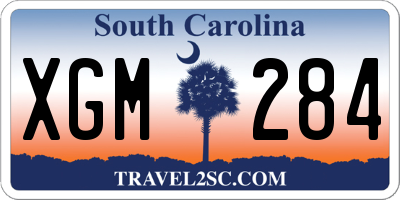 SC license plate XGM284