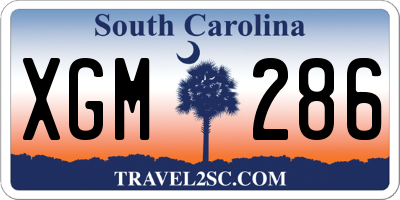 SC license plate XGM286